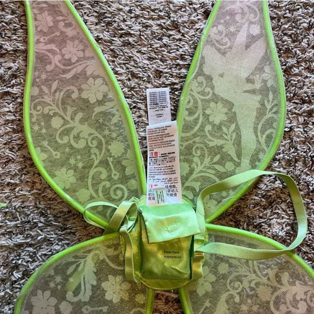 Disney Tinker Bell Fairy Wings with Green and White Design - Picture 2 of 2